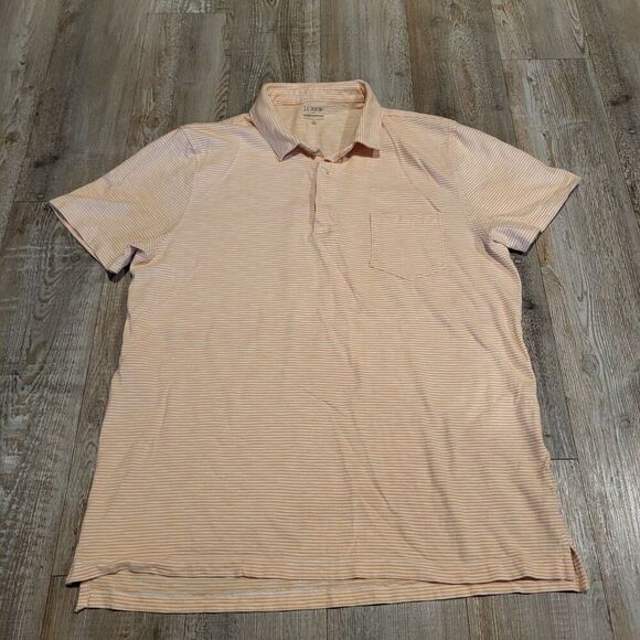 J.Crew Slub Cotton Regular Fit Short Sleeve Polo Knit Shirt Men's Size XL - Picture 1 of 6